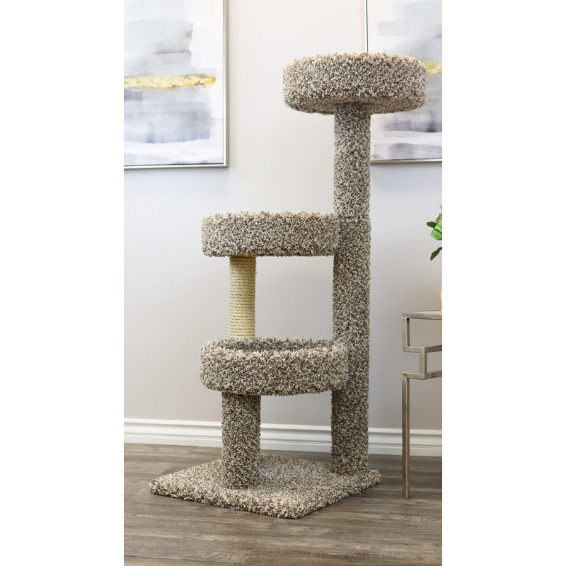 New Cat Condos 50" Carpeted Cat Tree & Reviews Wayfair